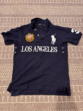 Ralph Lauren Navy Los Angeles Polo Shirt Chief Keef size S